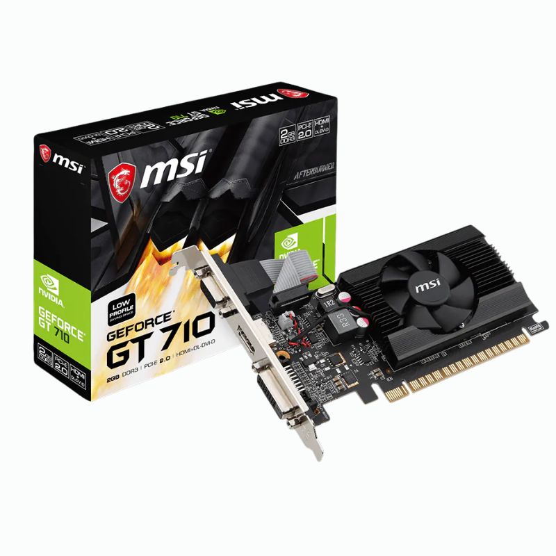 Tarjeta de Video MSI GT 710 2GB DDR3 Low Profile | 64 Bit