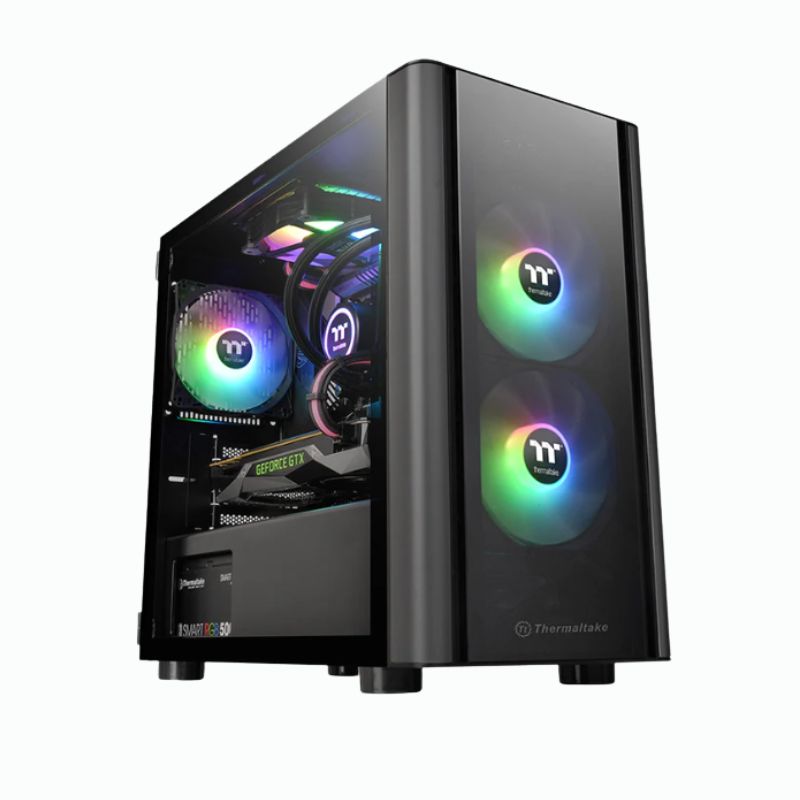 CASE THERMALTAKE V150 TG ( CA-11R1-00S1WN-00 ) S/ FUENTE | NEGRO | 1 PANEL VIDRIO | X1 FAN - Imagen 2