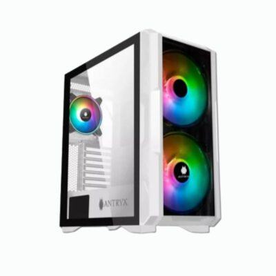 CASE ANTRYX FX CRUISER MESH ( AC-FX573W ) S/ FUENTE | BLANCO | 1 PANEL VIDRIO | X3 FAN | LED- ARGB
