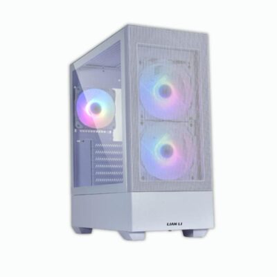 CASE LIAN LI LANCOOL 205 MESH ( 205-LI ) S/ FUENTE | BLANCO | 1 PANEL VIDRIO | X3 FAN | LED- ARGB