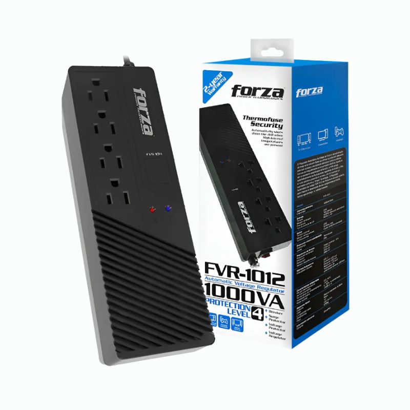 Estabilizador Forza FVR-1012 1000VA 500W 4 Tomas