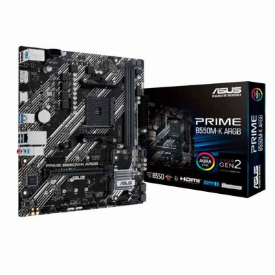 PLACA ASUS PRIME B550M-K ARGB ( 90MB14V0-M0AAY0 ) AM4 – P/DDR4