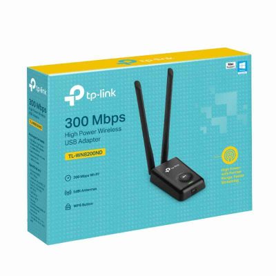 Adaptador Usb Inalambrico Tp-link ( Tl-wn8200nd ) 300 Mbps 2.4 Ghz Dbi Antena X2