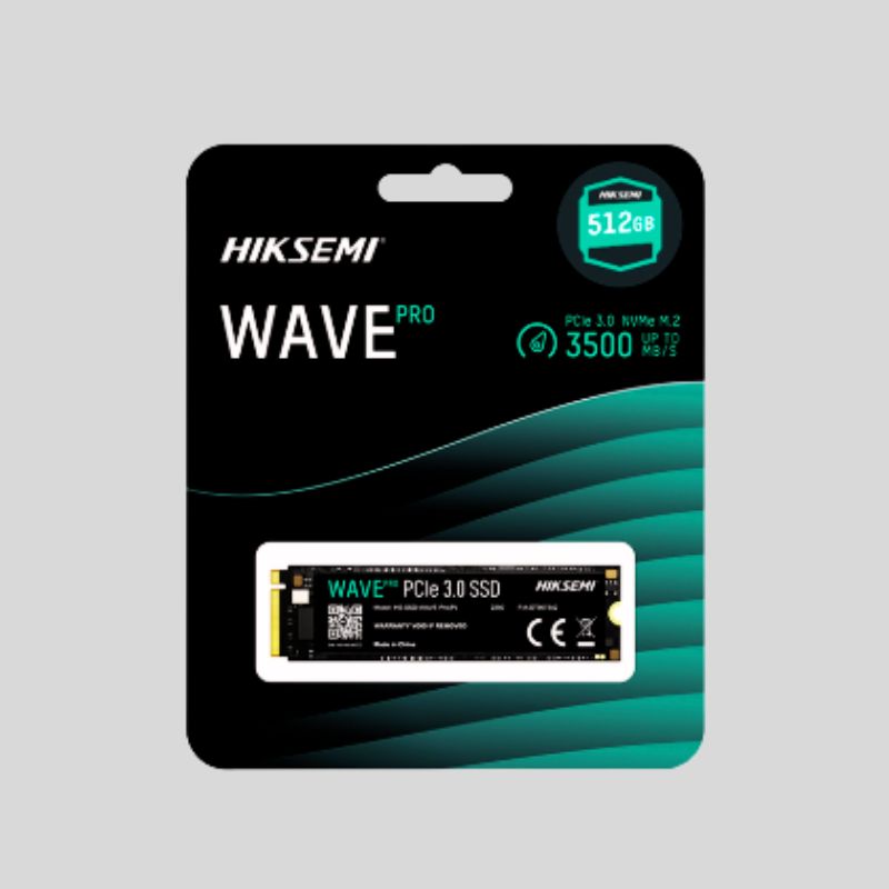 SSD M.2 SOLIDO HIKSEMI WAVE PRO 512GB ( HS-SSD-WAVE PRO ) 80MM | NVME PCIE | 3500MB/S - 1800MB/S