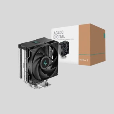 COOLER PARA PROCESADOR DEEP COOL AG400 DIGITAL ( R-AG400-BKADMN-G-1 ) NEGRO | 1200/1700/1151/1150-AM5/AM4