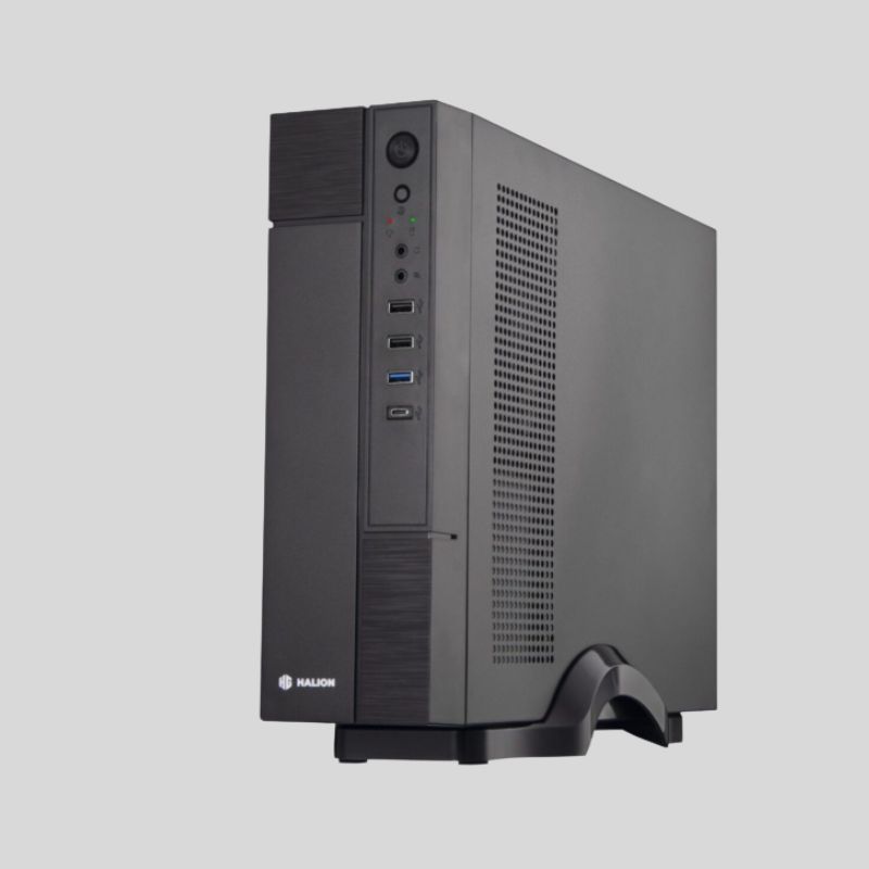 CASE SLIM HALION MICRO ATX - ITX ( S822) C/FUENTE - 350W | NEGRO - Imagen 2