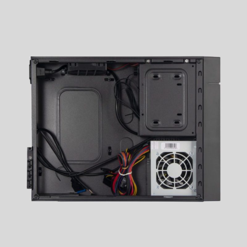 CASE SLIM HALION MICRO ATX - ITX ( S822) C/FUENTE - 350W | NEGRO - Imagen 3