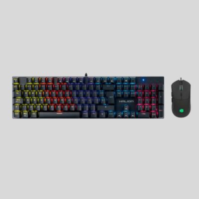 COMBO HALION HARRIER ( K201C ) TECLADO+MOUSE | MECANICO | SWITCH ROJO | LED- RGB
