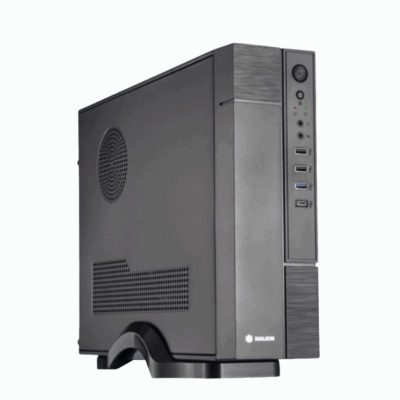 CASE SLIM HALION MICRO ATX – ITX ( S822) C/FUENTE – 350W | NEGRO