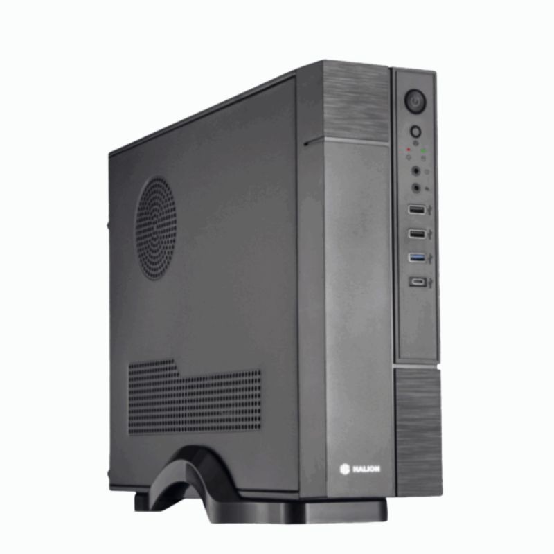 CASE SLIM HALION MICRO ATX - ITX ( S822) C/FUENTE - 350W | NEGRO
