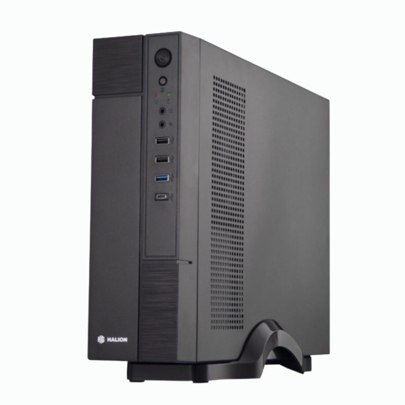 CASE SLIM HALION MICRO ATX - ITX ( S822) C/FUENTE - 350W | NEGRO - Imagen 2
