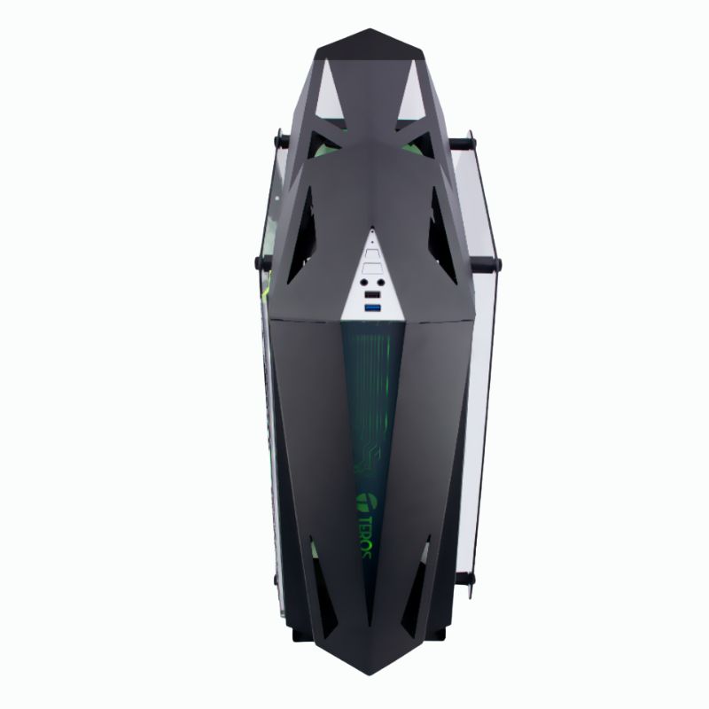 CASE GAMER TEROS MID TOWER ( TE-1314G ) ARGB | NEGRO | 4 FAN - Imagen 3