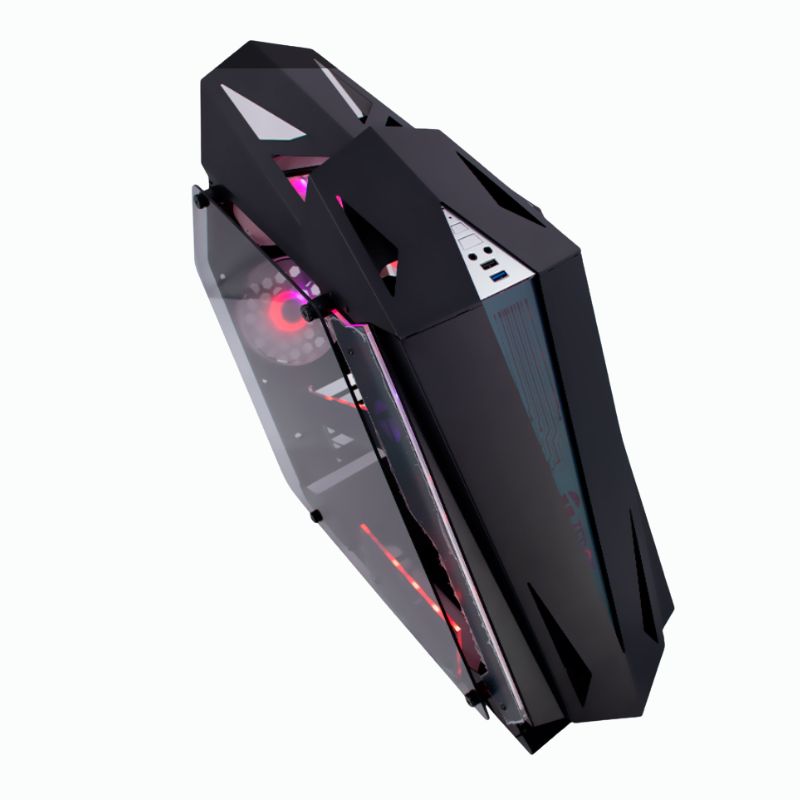 CASE GAMER TEROS MID TOWER ( TE-1314G ) ARGB | NEGRO | 4 FAN - Imagen 4