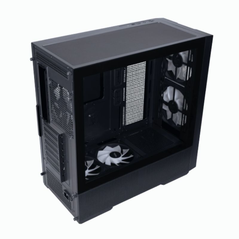 CASE 1ST PLAYER AU7 ( 1S-CA1ST-AU7-BLACK ) S/ FUENTE | NEGRO | 1 PANEL VIDRIO | X5 FAN | LED- RGB - Imagen 3