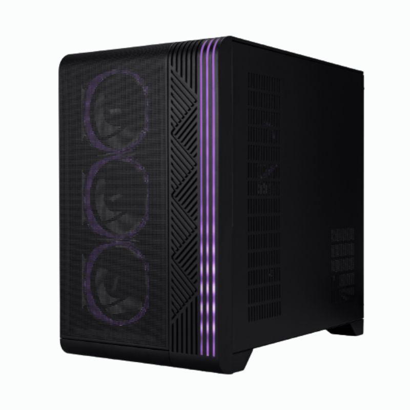 CASE 1ST PLAYER VT7 ( 1S-CA1ST-VT7-BLACK ) S/ FUENTE | NEGRO | 1 PANEL VIDRIO | X4 FAN | LED- RGB - Imagen 3