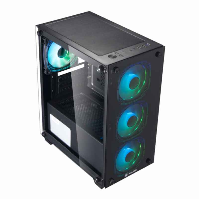 CASE HALION RAGNAROK ( RAGNAROK 323 ) 550W | NEGRO | 1 PANEL VIDRIO TEMPLADO | X4 FAN | LED- RGB - Imagen 2