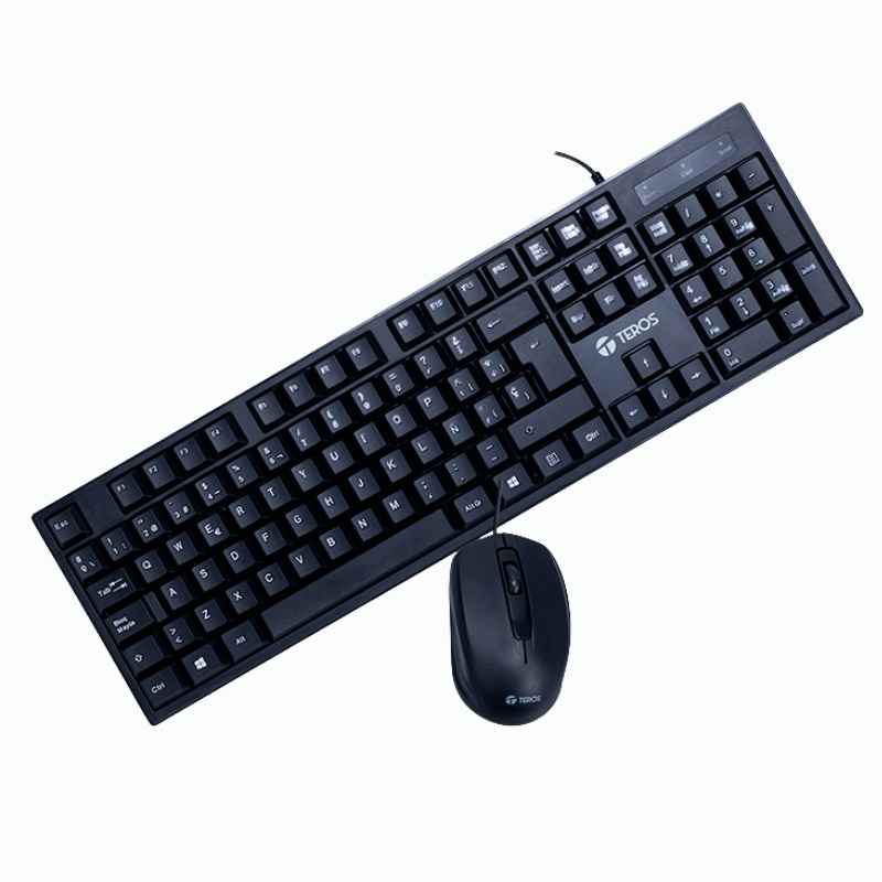 Combo Teclado y Mouse TEROS TE-5015S USB Negro