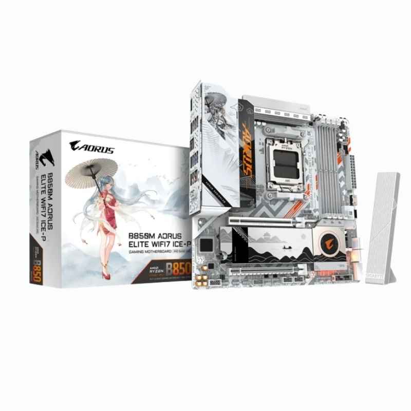 Placa Madre GIGABYTE B850M AORUS ELITE WIFI7 ICE-P AM5 DDR5 Micro ATX