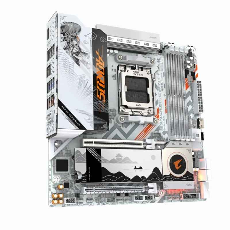 PLACA GIGABYTE B850M AORUS ELITE WIFI7 ICE-P ( 9MB85ME7P-00-G11 ) AM5 | P/ DDR5 - Imagen 2